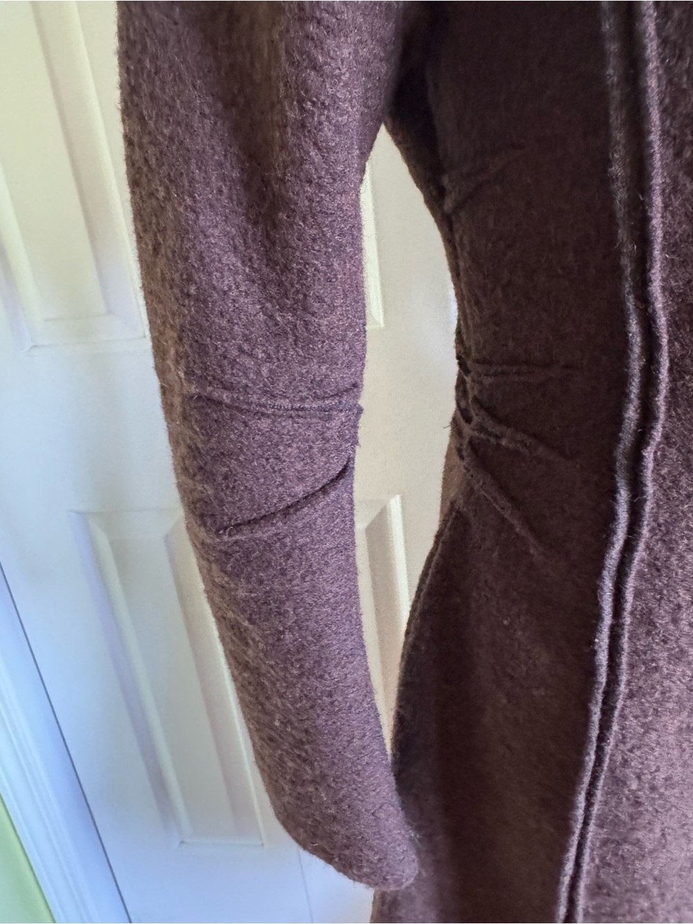 Report Collection Chocolate Brown Wool Knit Coat M ITALY - Picture 8 of 8
